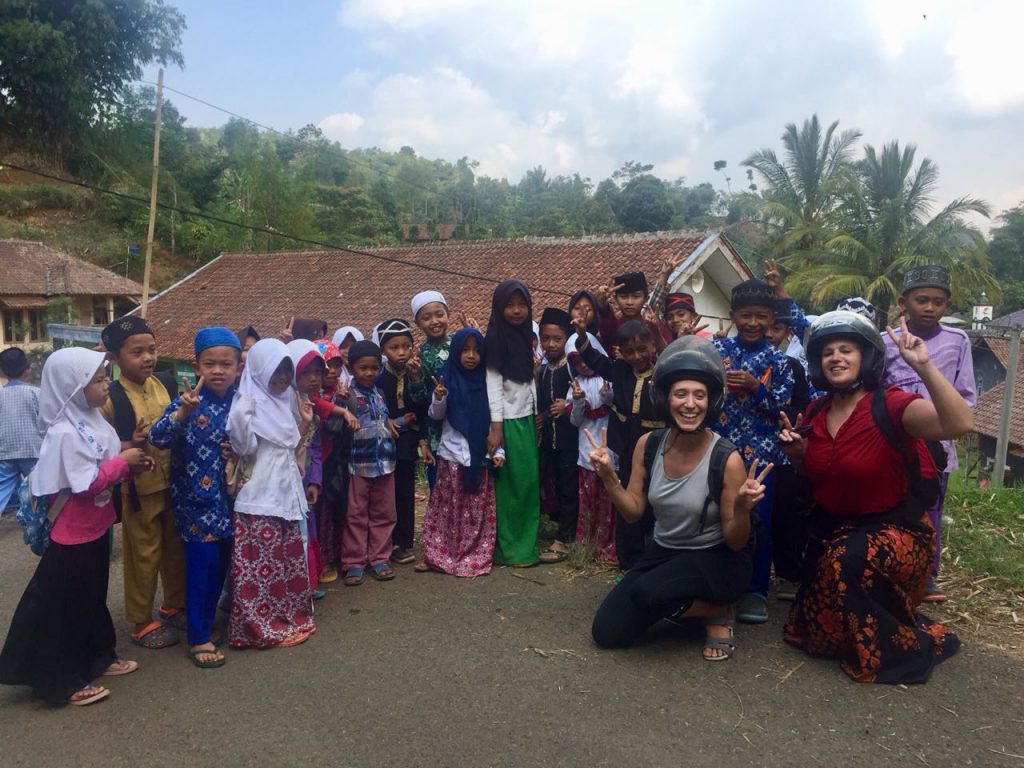 With schoolclass in the mountains